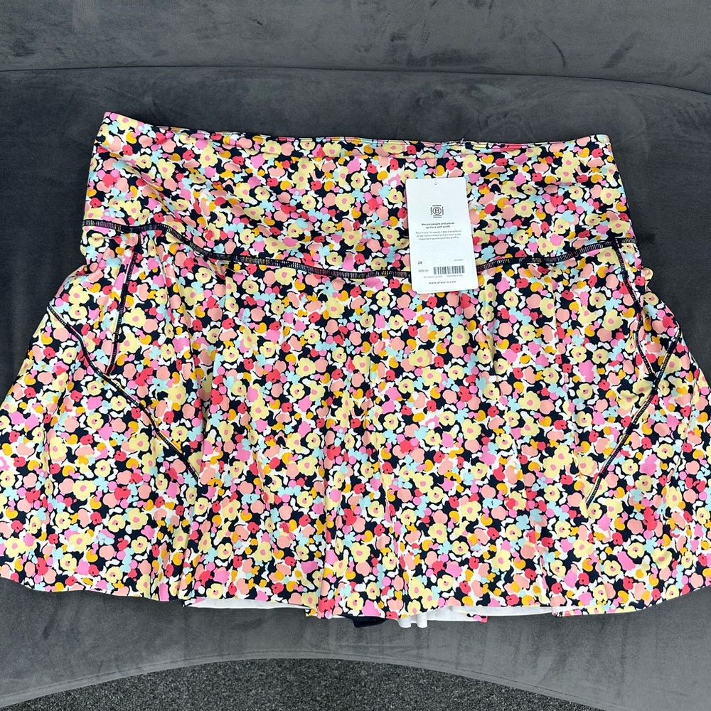Athleta Ace printed tennis skirt NWT